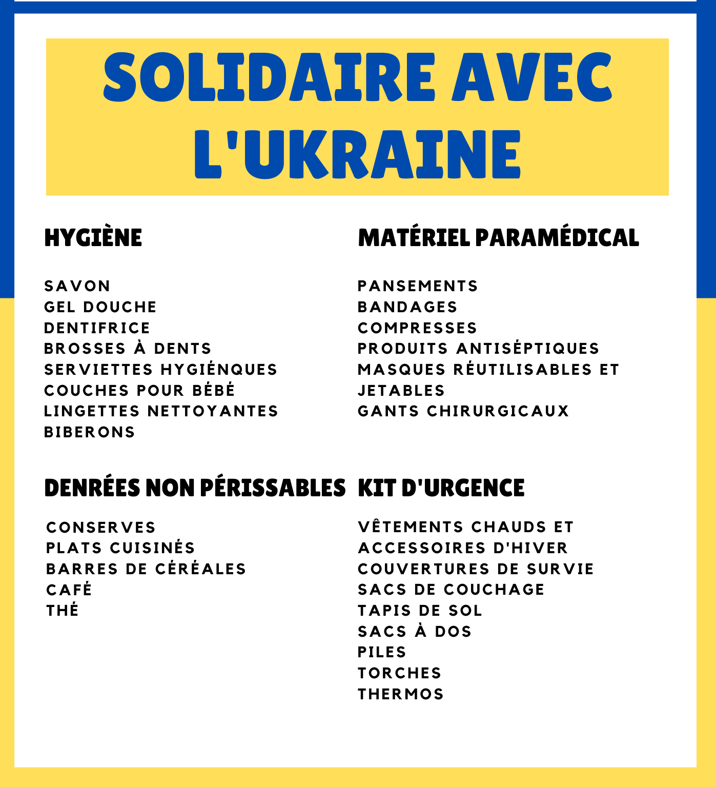 Affiche Solidarité Ukraine
